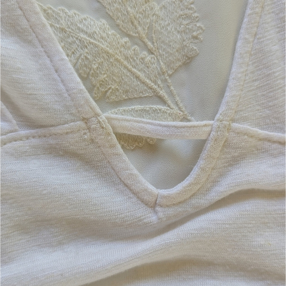 Free People Ivory Embroidered New World Kaftan Top Boho Flowy Festival Vibes S - Picture 12 of 14